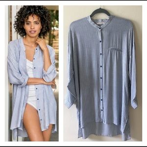 EUC Soft Surroundings Andie Stripe Tunic top or Swimsuit coverup